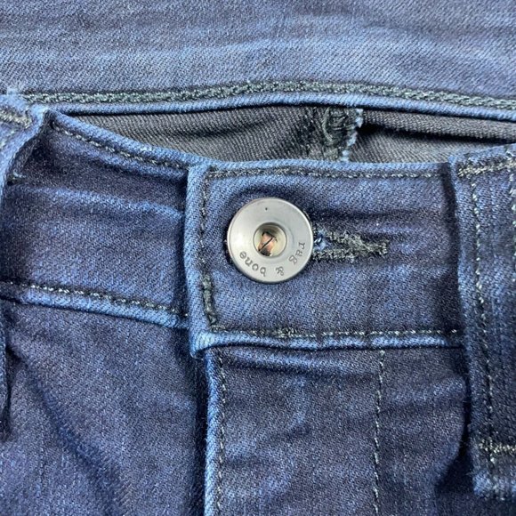 Rag & Bone Riding Jodhpurs Jeans Womens Sz 25 (27x29) Midnight Wash Lamb Leather - Picture 4 of 15